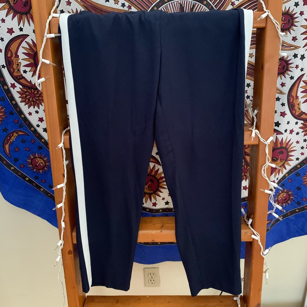 Navy Blue & White Pants